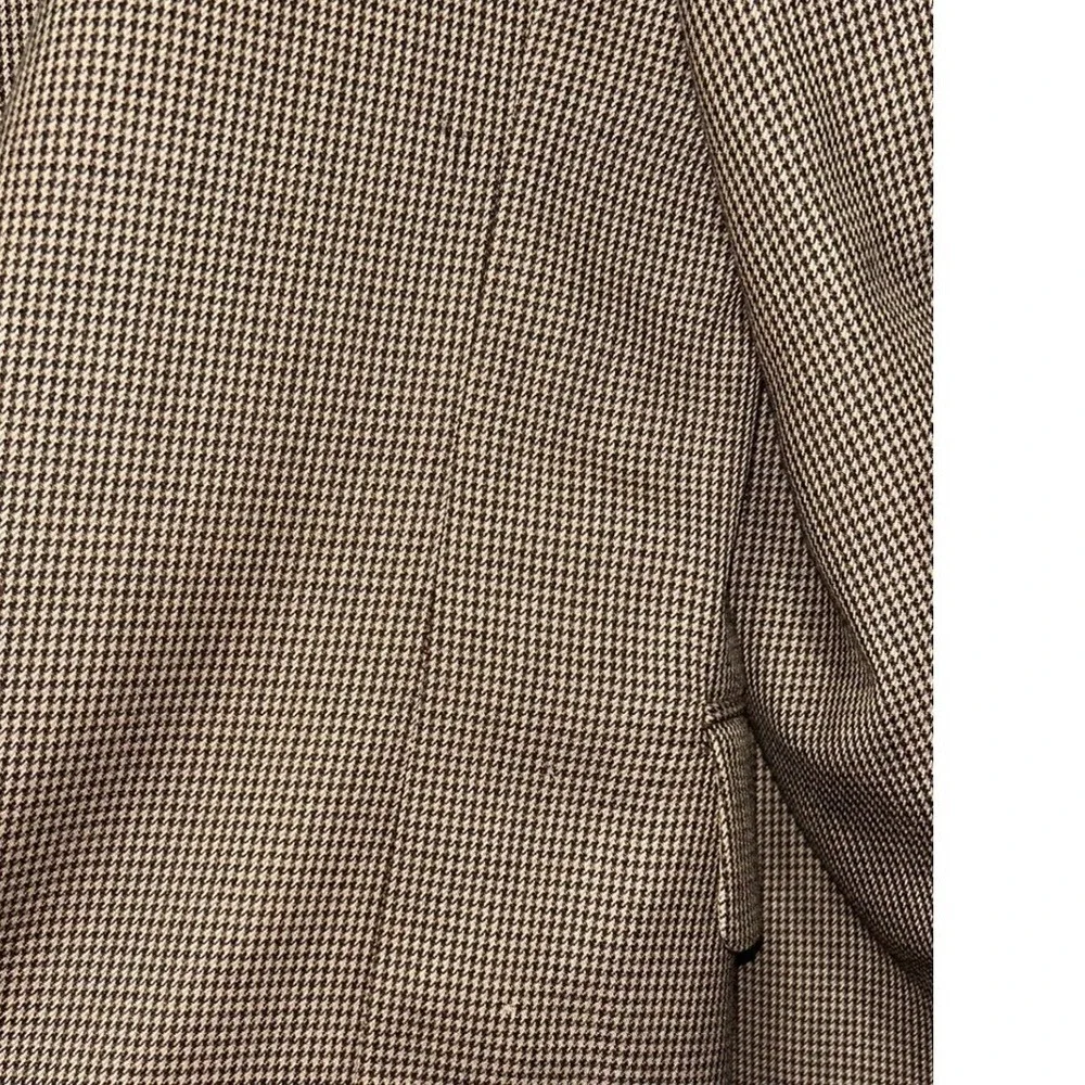 Jos. A. Bank Signature Collection Mens 42SH‎ Brown Houndstooth Wool Blazer Coat